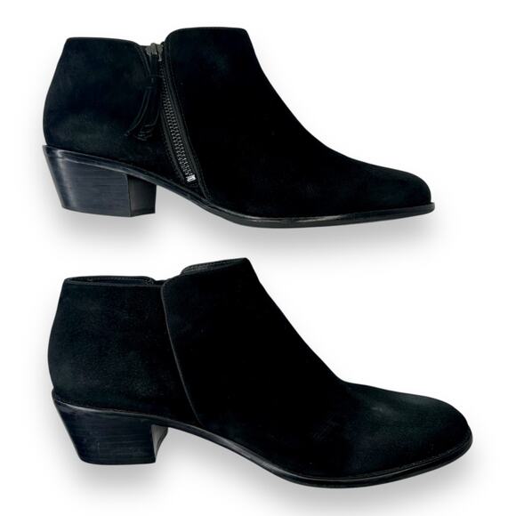 Vionic Women's Serena Ankle Boots Size 11 Black Suede Classic Block Heel Bootie - Picture 3 of 11
